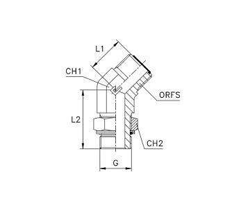 TN517-ORFS 11/16"-R3/8"